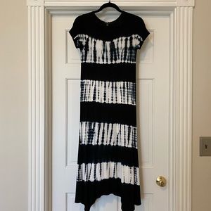 Black and White tie dye maxi dress